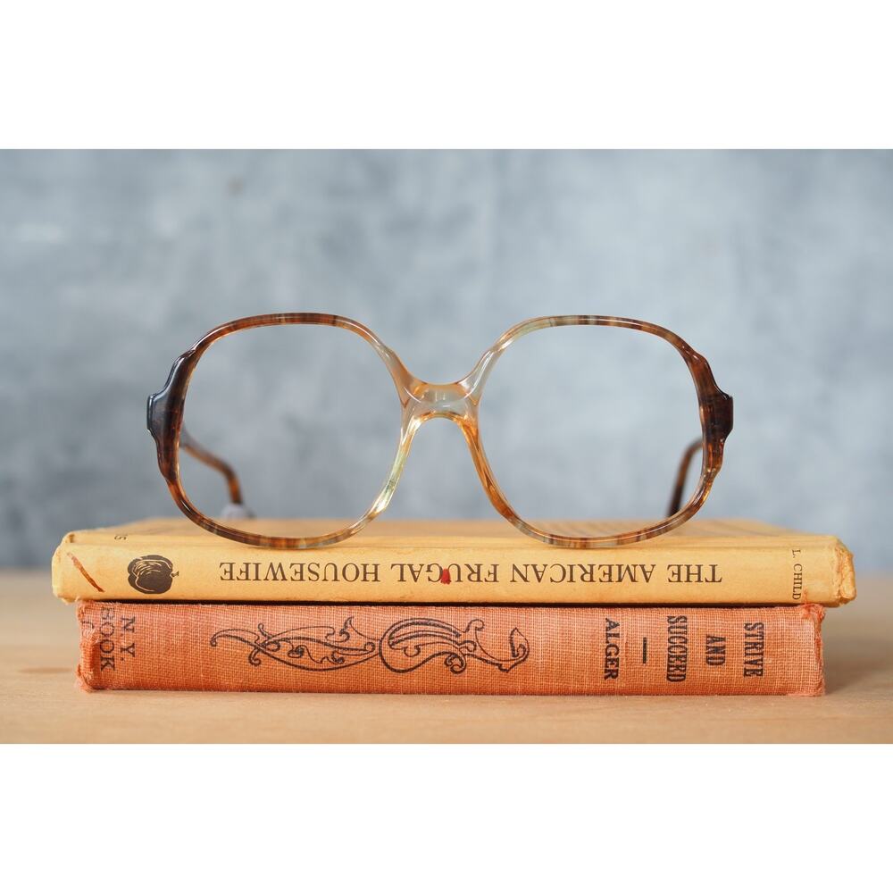 Vintage 1970s Eyeglasses France 54-19 Grandma Chic Boho Festival NOS Jackie O